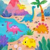 Dinosaurs Illustration paint by number