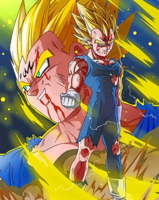 Dragon Ball Majin Vegeta Paint by numbers