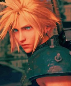 Final Fantasy Cloud Strife Paint by numbers