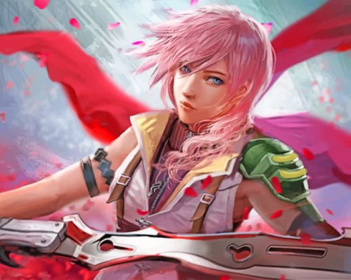 Final Fantasy Lightning paint by numbers