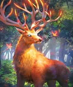 Fire Stag paint by number