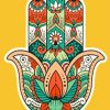 Floral Hamsa Paint by numbers