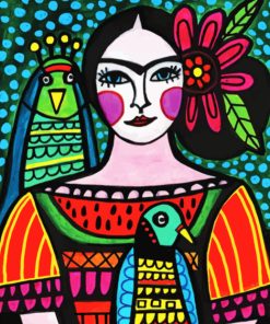 Folk Art Woman Paint by numbers