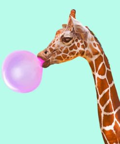 Giraffe Bubblegum Paint by numbers