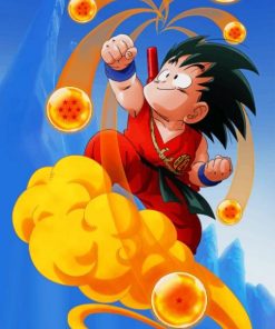 Goku Kinton Dragon Ball Paint by numbers