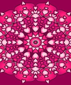 Heart Mandala Paint by numbers