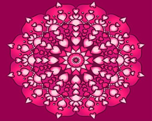 Heart Mandala Paint by numbers