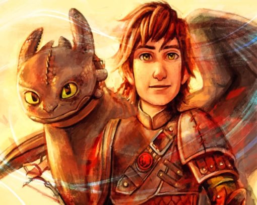 Hiccup And Toothless Paint by numbers