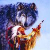 Native American Wolf paint by numbers