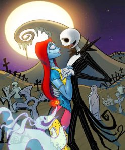 Jack Skellington And Sally Paint by numbers