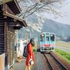 Japanese Girl Waiting The Train Paint by numbers