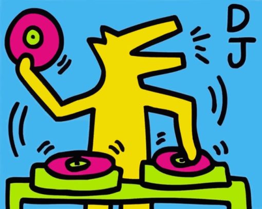 DJ Keith Haring paint by numbers