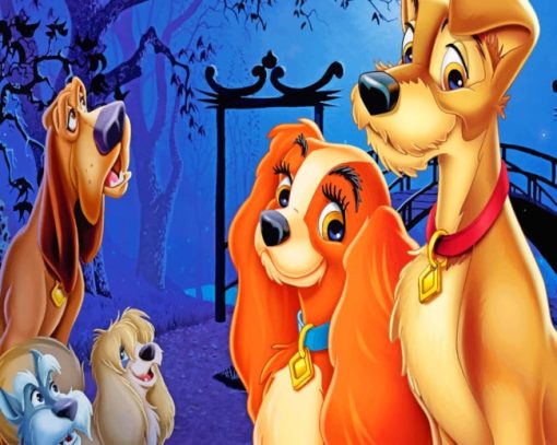 Lady And The Tramp Movie Paint by numbers