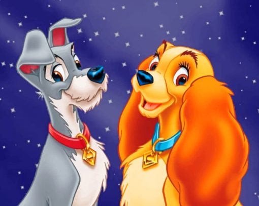 Lady And The Tramp Paint by numbers