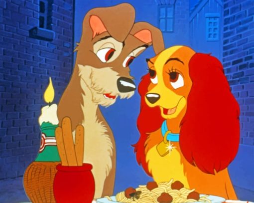 Lady And The Tramp Romance paint by numbers