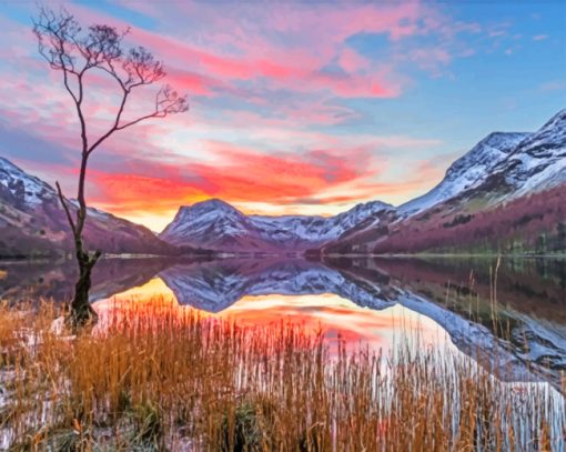 Lake District Sunrise paint by numbers