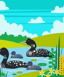 Loon Birds Paint by numbers