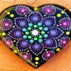 Mandala Black Heart paint by numbers