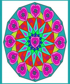 Mandala Heart paint by numbers