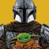 Mando And Baby Yoda Paint by numbers