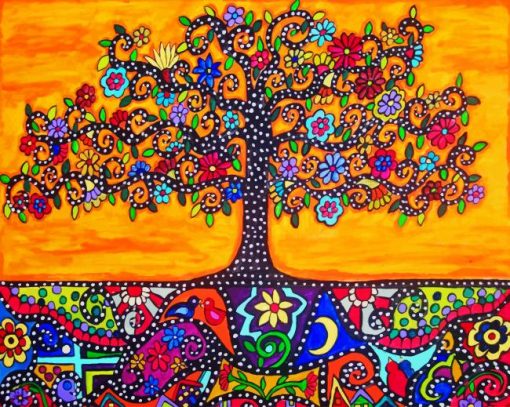 Mexican Folk Art paint by numbers