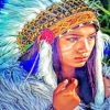 Native American Girl paint by numbers