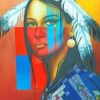 Native American Woman paint by numbers