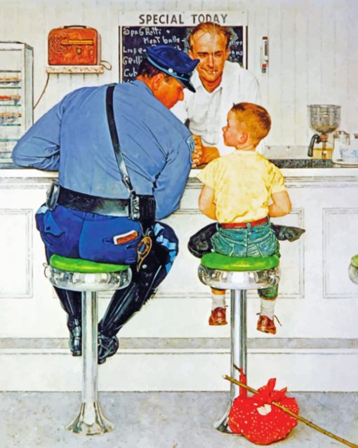 The Runaway Norman Rockwell Paint by numbers