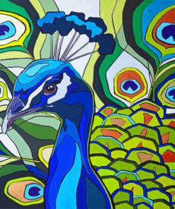 Peacock Bird paint by numbers