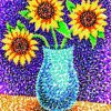 Pointillism Sunflowers Paint by numbers