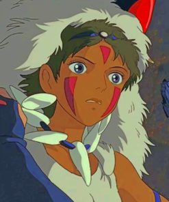 Princess Mononoke Ashitaka paint by numbers