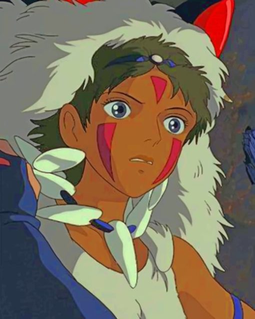 Princess Mononoke Ashitaka paint by numbers