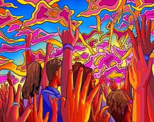 Psychedelic Concert Paint by numbers