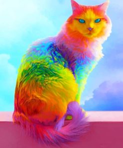 Rainbow Cat Paint by numbers