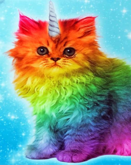 Rainbow Cat Paint by numbers