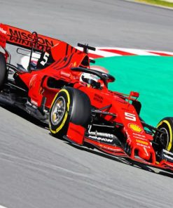 Red Formula One Paint by numbers