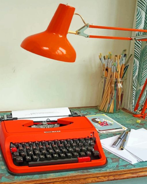 Retro Type Writer Paint by numbers