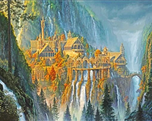 Rivendell Lord The Rings Paint by numbers