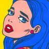 Sad Girl Pop Art Paint by Numbers