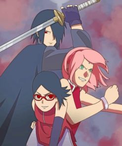 Sarada Uchiha paint by numbers