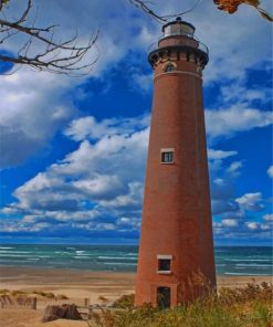 Silver Lake State Park Lighthouse Paint by numbers