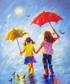 Sisters On A Rainy Day paint by numbers