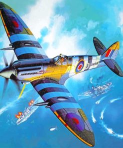 Spitfire Airplane Paint by numbers