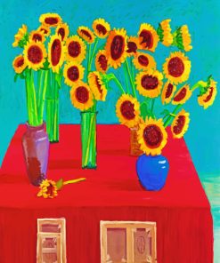 Sunflowers David Hockney paint by numbers