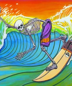 Surfer Skull Piant by numbers