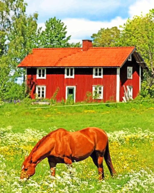 Sweden Farm Paint by numbers