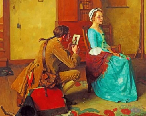 The Silhouette By Norman Rockwell Paint by numbers