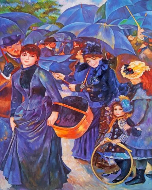 The Umbrellas Pierre Auguste Renoir paint by numbers