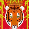 Tiger Charley Harper Paint by numbers