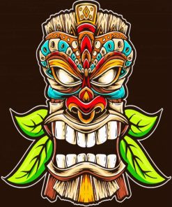 Tiki Mask Paint by numbers